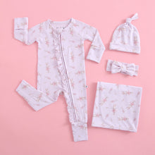 Load image into Gallery viewer, Bunny Tutu Ruffled Zippered Baby Romper
