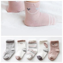 Load image into Gallery viewer, Baby Girls Cotton Cartoon Autumn Socks For Newborn Toddler Unique Style Soft Material Cute Colors
