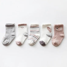 Load image into Gallery viewer, Baby Girls Cotton Cartoon Autumn Socks For Newborn Toddler Unique Style Soft Material Cute Colors
