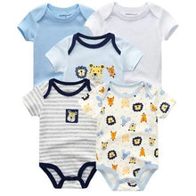 Load image into Gallery viewer, Baby Rompers Short Sleeve 100% Cotton Overalls Newborn Comfortable Clothes Super Soft Stretchable
