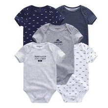 Load image into Gallery viewer, Baby Rompers Short Sleeve 100% Cotton Overalls Newborn Comfortable Clothes Super Soft Stretchable

