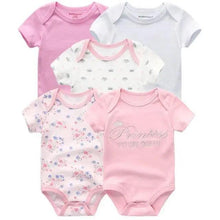 Load image into Gallery viewer, Baby Rompers Short Sleeve 100% Cotton Overalls Newborn Comfortable Clothes Super Soft Stretchable
