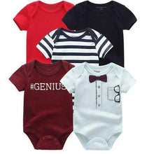 Load image into Gallery viewer, Baby Rompers Short Sleeve 100% Cotton Overalls Newborn Comfortable Clothes Super Soft Stretchable
