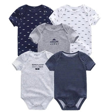 Load image into Gallery viewer, Baby Rompers Short Sleeve 100% Cotton Overalls Newborn Comfortable Clothes Super Soft Stretchable
