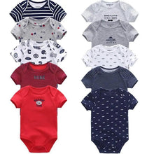 Load image into Gallery viewer, Baby Rompers Short Sleeve 100% Cotton Overalls Newborn Comfortable Clothes Super Soft Stretchable
