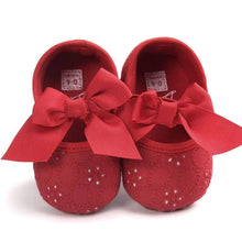 Load image into Gallery viewer, Baby Shoes Cute Bowknot Newborn Shoes Soft Bottom Anti Slip Toddler Girls Princess Shoes
