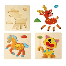 Load image into Gallery viewer, Baby Wooden Puzzle Toys for Toddlers Developing Educational Kids Toys For Children Game Cartoon Animal Gift 3 Years
