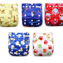 Load image into Gallery viewer, Modern Luxury Printed Baby Nappy 5pcs/Lot Washable Diapers Good Quality Pocket Diaper For Kids
