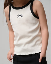 Load image into Gallery viewer, Bow Ribbed Tank - Vanilla
