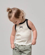 Load image into Gallery viewer, Bow Ribbed Tank - Vanilla

