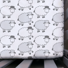 Load image into Gallery viewer, Sheep Hopscotch Crib Sheet
