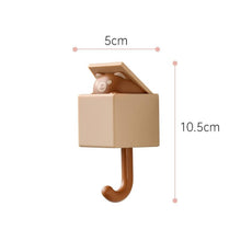 Load image into Gallery viewer, Cartoon Cat Hook Self Adhesive Dormitory Bedroom Door Hangers Hooks Key Umbrella Towel Cap Coat Rack Wall Animal Decoration Rack Non-Marking Hook Nail-Free Animal Hook Entrance Key Strong Sticking Hook
