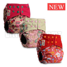 Load image into Gallery viewer, Modern Luxury Printed Washable Real Cloth Pocket Nappy,3 nappies/diapers Set For Girls and Boys Baby In Elegant Style
