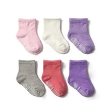 Load image into Gallery viewer, Children Cotton  6 Pairs/Set Anti-slip Socks For Boys Girl Rubber Kid Floor Sock With Grips For 0 To 6 Years Kids
