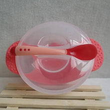 Load image into Gallery viewer, Children's Tableware Baby Learning Dishes With Suction Cup Assist Food Bowl Temperature Sensing Spoon Baby Feeding Bowl
