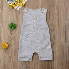 Load image into Gallery viewer, Classic Newborn Baby Boy/Girl Cute One-piece Striped Sleeveless Romper Casual Buttons Jumpsuit For Kids
