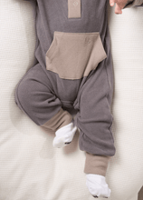 Load image into Gallery viewer, Colorblock Ribbed Romper - Graphite
