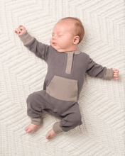 Load image into Gallery viewer, Colorblock Ribbed Romper - Graphite
