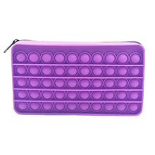Load image into Gallery viewer, Colorful Stress Relief Squeeze Anti Stress Pop It Soft Pencil Case For Students Rainbow Color School Case
