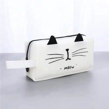 Load image into Gallery viewer, Creative Leather Black Large Capacity  Pencil Pouch For Students Unique Colors Stationery Office Pencil Cases
