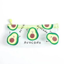Load image into Gallery viewer, Cute Fruit Theme Pencil Case Unique Design Avocado Pattern Transparent Pencil Pouch School Pencil Bag For Students
