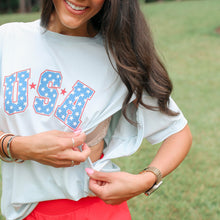 Load image into Gallery viewer, FINAL SALE Relaxed Fit Zip Breastfeeding Tee - Special USA Edition
