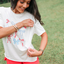 Load image into Gallery viewer, FINAL SALE Relaxed Fit Zip Breastfeeding Tee - Special USA Edition
