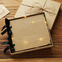 Load image into Gallery viewer, DIY Photo Albums Wedding Photo  Scrapbook 20Pages Cover Self Adhesive Scrapbook Album Case Binding Hardcover Craft Blank Black Page Wedding and Anniversary Family Photo Album

