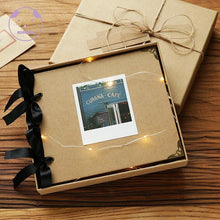 Load image into Gallery viewer, DIY Photo Albums Wedding Photo  Scrapbook 20Pages Cover Self Adhesive Scrapbook Album Case Binding Hardcover Craft Blank Black Page Wedding and Anniversary Family Photo Album
