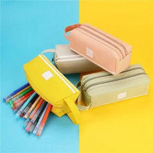 Load image into Gallery viewer, Durable Simple Large Capacity School Stationery Double Layer Case  Students Unique Design High Quality Office Handbag Pencil Case
