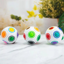 Load image into Gallery viewer, Educational Small Antistress Cube Rainbow Ball Puzzles Magic Stress Reliever Football Learning Fun Toys For Children And Adult
