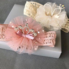 Load image into Gallery viewer, ILuxury Handmade Infant Child Hair Band Three-dimensional Alloy Rhinestone Crown Headdress  Elastic Headband Turban For Baby Girls
