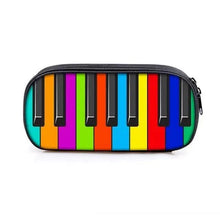 Load image into Gallery viewer, Elegant Music Note Piano Pen Case Holder Stylish Black/White Pencil Bag Guitar Pencil Case Unique Stationery Case For School
