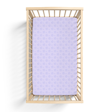 Load image into Gallery viewer, Jersey Knit Polyester Crib Sheet in Field of Daisies
