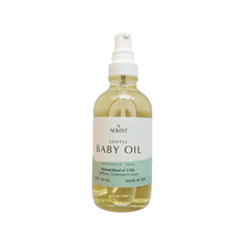 Load image into Gallery viewer, NOLEO Gentle Baby Oil – Natural Massage Oil for Babies | Soothes, Relaxes &amp; Nourishes Delicate Skin | 4oz Glass Bottle
