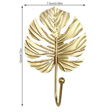 Load image into Gallery viewer, Green Gold Single Leaf Hanging Coat Hook Mini Wall Key Hook Home Decoration Modern Home Hanger Leaf Shape Coat Hooks Wall Mounted Hooks
