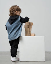 Load image into Gallery viewer, Hooded Denim Jacket - Black
