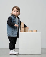 Load image into Gallery viewer, Hooded Denim Jacket - Black
