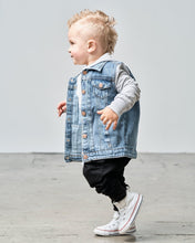 Load image into Gallery viewer, Hooded Denim Jacket - Grey
