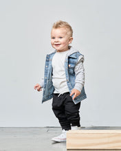 Load image into Gallery viewer, Hooded Denim Jacket - Grey
