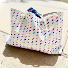 Load image into Gallery viewer, Rainbow Sprinkles Summer Weekender Tote
