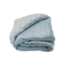 Load image into Gallery viewer, Light Blue Checkered Solid Quilted Blanket
