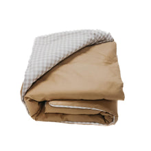 Load image into Gallery viewer, Chestnut Gingham Quilted Blanket
