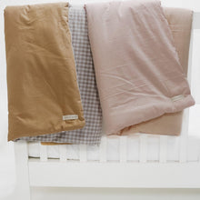Load image into Gallery viewer, Chestnut Gingham Quilted Blanket
