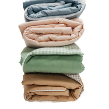Load image into Gallery viewer, Chestnut Gingham Quilted Blanket
