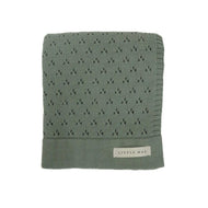 Mint Pointelle Knit Blanket