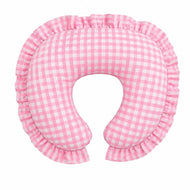 Pink Gingham Nursing Pillow Cover