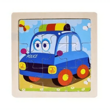 Load image into Gallery viewer, Intelligence Kids Toy Wooden 3D Puzzle Tangram for Children Baby Cartoon Animal , Traffic Puzzles Educational Learning Toys
