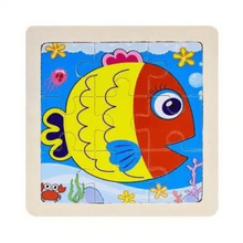 Load image into Gallery viewer, Intelligence Kids Toy Wooden 3D Puzzle Tangram for Children Baby Cartoon Animal , Traffic Puzzles Educational Learning Toys
