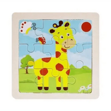 Load image into Gallery viewer, Intelligence Kids Toy Wooden 3D Puzzle Tangram for Children Baby Cartoon Animal , Traffic Puzzles Educational Learning Toys
